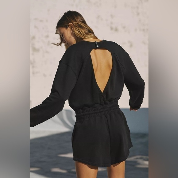 FREE PEOPLE “Best of Romper” women’s Shortsie jumpsuit Long sleeves Purple S NWT - Picture 13 of 16